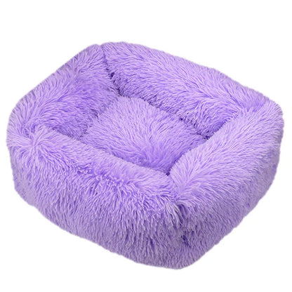 Luxury Dog Bed Square Dog Beds Long Plush Dog Mat Beds for Small Medium Large Dogs Supplies Pet Dog Calming Bed Washable Kennel