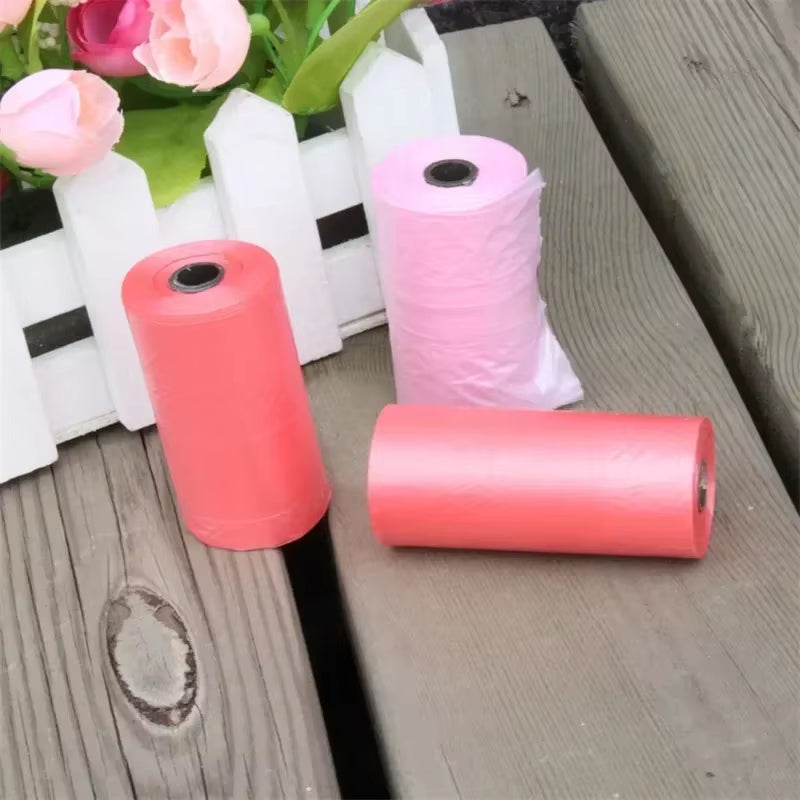 5 Rolls Dogs Cats Poop Bag Biodegradable Garbage Pet Dog Waste Bags Dog Cat Cleaning up Refill Garbage Bag