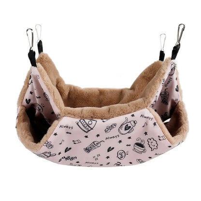 Winter Warm Hamster Hammock Guinea Pig Hanging Beds House for Small Animal Cage Rat Squirrel Chinchillas Nests Pets Supplies