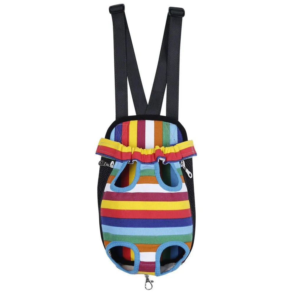HQ Pet Carrier Dog Front Chest Backpack Five Holes Backpack Dog Outdoor Carrier Tote Bag Sling Holder Mesh Cat Puppy Carrier