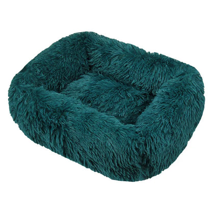 Luxury Dog Bed Square Dog Beds Long Plush Dog Mat Beds for Small Medium Large Dogs Supplies Pet Dog Calming Bed Washable Kennel