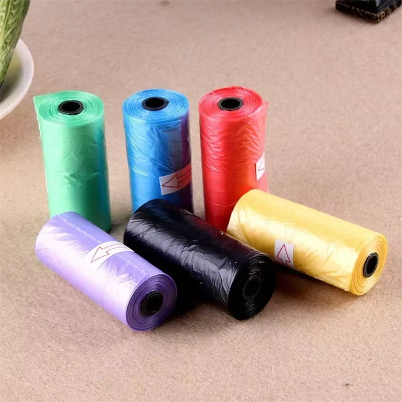 5 Rolls Dogs Cats Poop Bag Biodegradable Garbage Pet Dog Waste Bags Dog Cat Cleaning up Refill Garbage Bag