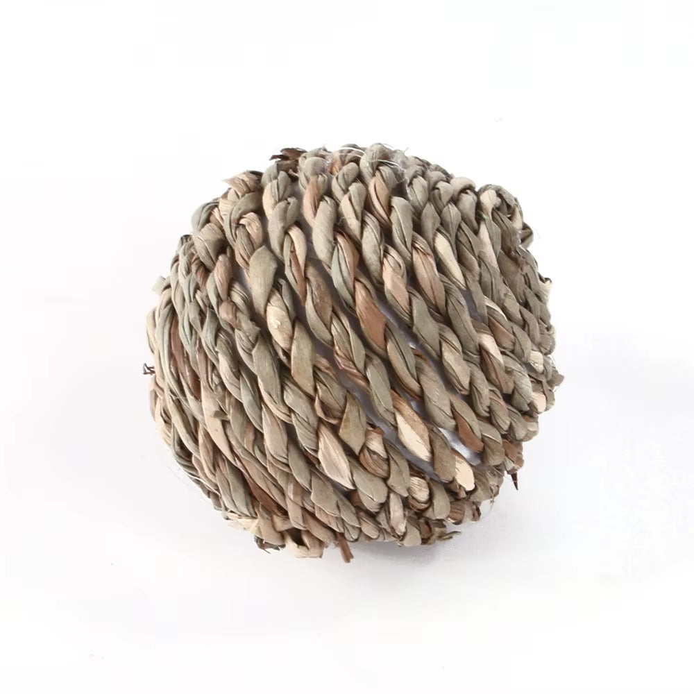 Hamster Rabbit Toys Big Hamster Ball Toy Toothbrush Hamster Accessories Small Animals Rabbit Chew Toys Hemp Rope Balls Pet Toy