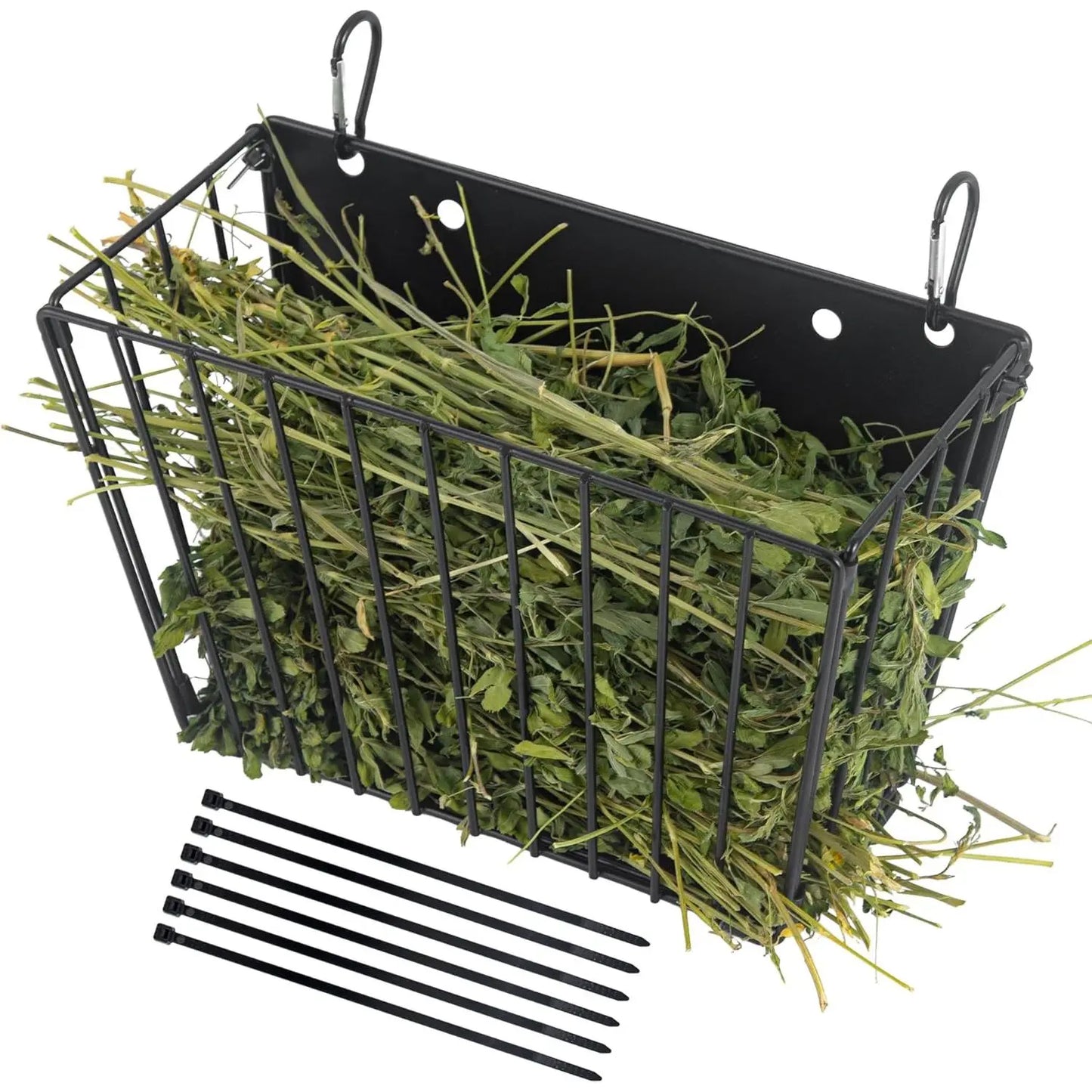 Hay Feeder, with Heavy-Duty Metal Frame, Hay Holder for Rabbits - for Rabbits, Bunny, Guinea Pigs, Chinchillas, 9.6X4.5X6.3 Inch