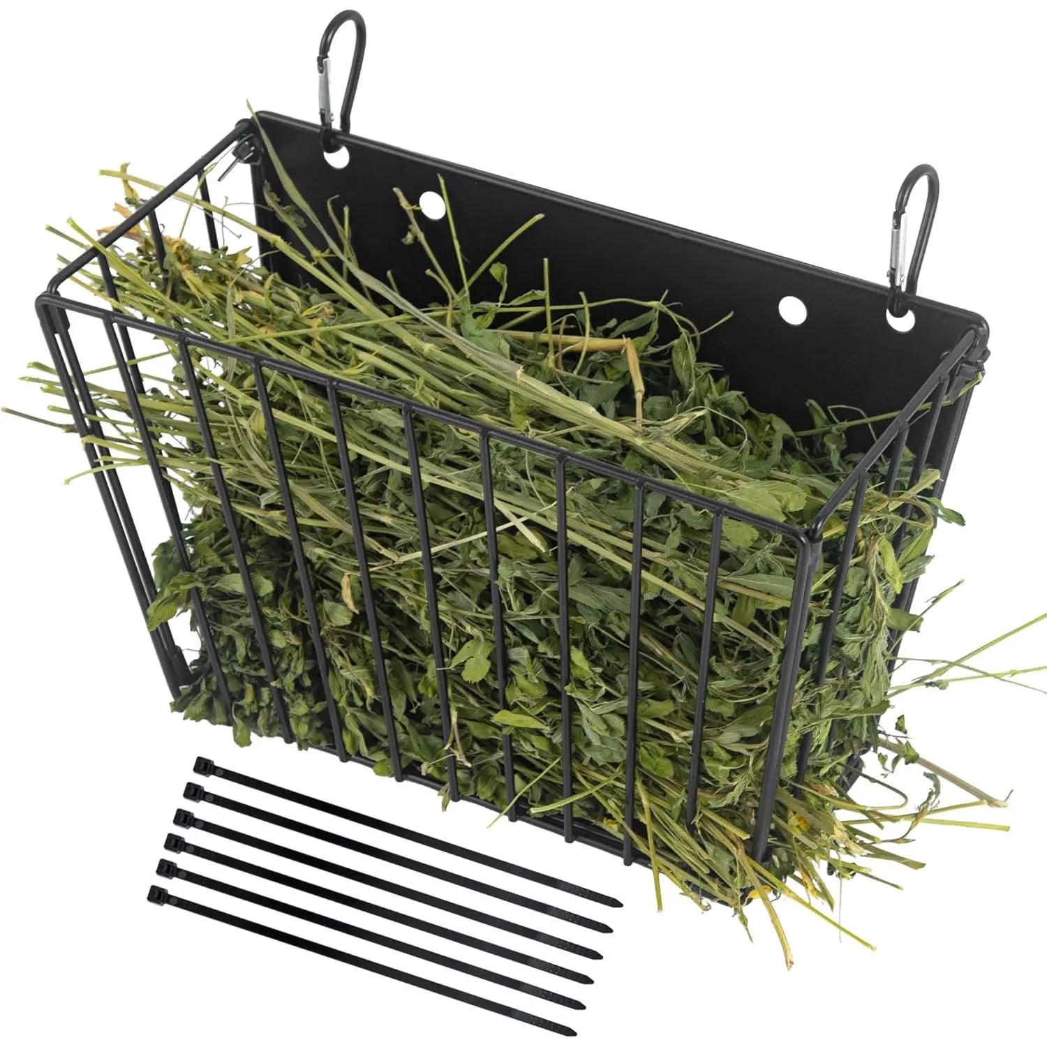 Hay Feeder, with Heavy-Duty Metal Frame, Hay Holder for Rabbits - for Rabbits, Bunny, Guinea Pigs, Chinchillas, 9.6X4.5X6.3 Inch