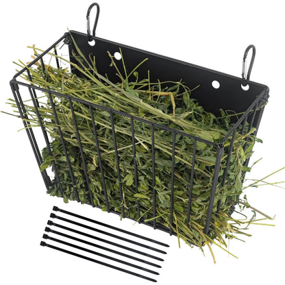 Hay Feeder, with Heavy-Duty Metal Frame, Hay Holder for Rabbits - for Rabbits, Bunny, Guinea Pigs, Chinchillas, 9.6X4.5X6.3 Inch