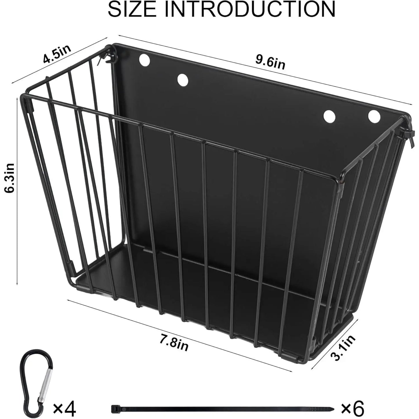 Hay Feeder, with Heavy-Duty Metal Frame, Hay Holder for Rabbits - for Rabbits, Bunny, Guinea Pigs, Chinchillas, 9.6X4.5X6.3 Inch