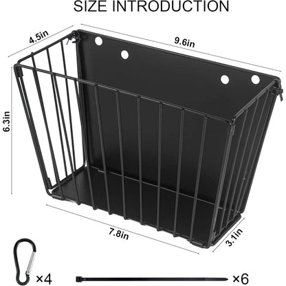 Hay Feeder, with Heavy-Duty Metal Frame, Hay Holder for Rabbits - for Rabbits, Bunny, Guinea Pigs, Chinchillas, 9.6X4.5X6.3 Inch