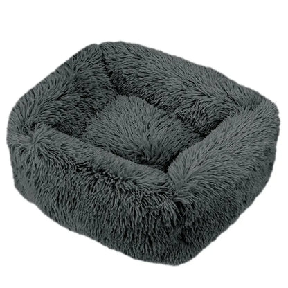 Luxury Dog Bed Square Dog Beds Long Plush Dog Mat Beds for Small Medium Large Dogs Supplies Pet Dog Calming Bed Washable Kennel