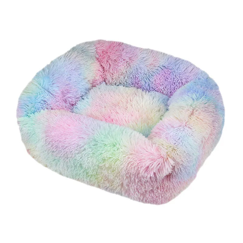 Luxury Dog Bed Square Dog Beds Long Plush Dog Mat Beds for Small Medium Large Dogs Supplies Pet Dog Calming Bed Washable Kennel
